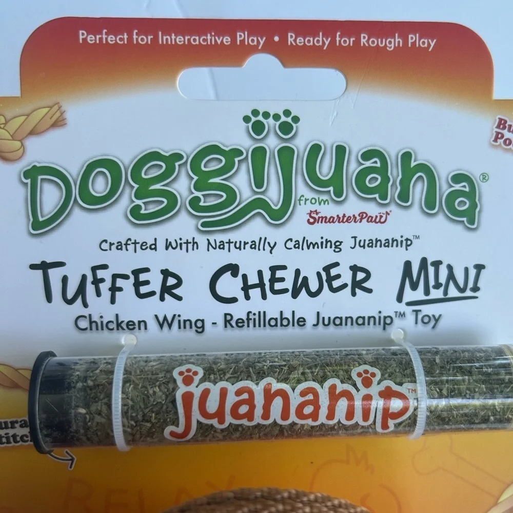 Tuffer Chew Doggijuana Chicken Wing Dog Toy